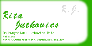 rita jutkovics business card